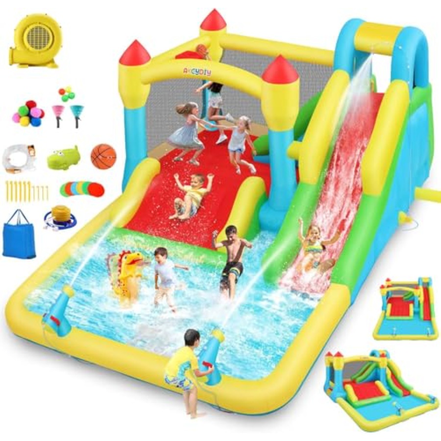 Kids Outdoor Inflatable Water Slide - 3-12 yaş arası çocuklar için açık/harika