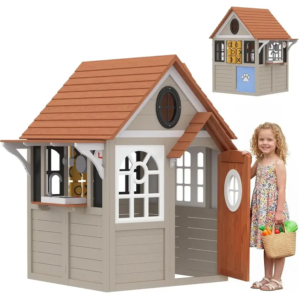 Qaba Kids Outdoor Playhouse - Qaba Açık Hava Oyun Evi, Köpek