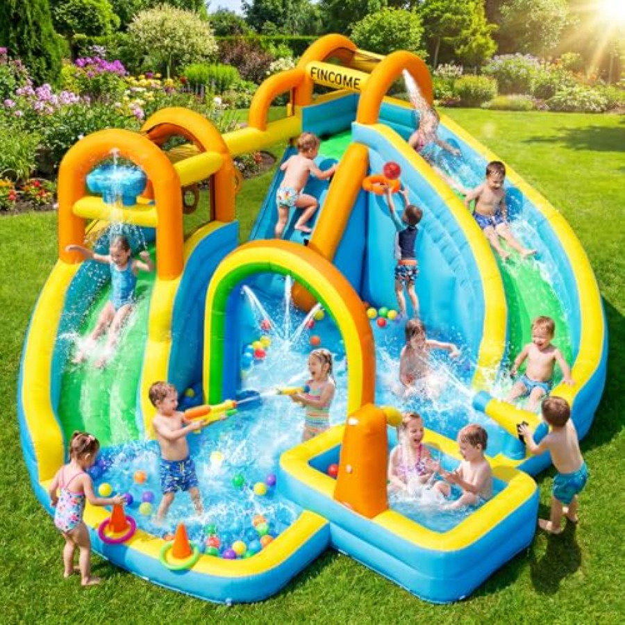 Kids Outdoor Inflatable Water Slide - Çocuklar için arka bahçe açık şişme