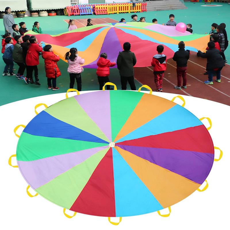 Kids Outdoor Umbrella - Çocuklar için gökkuşağı paraşüt spor geliştirme