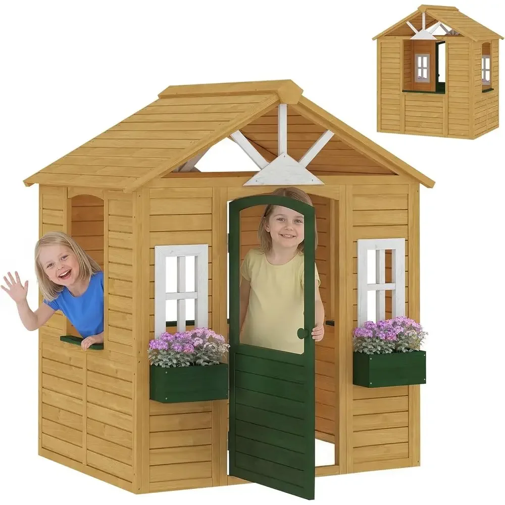 Qaba Kids Outdoor Playhouse - Qaba Açık Hava Oyun Evi, Çalışan