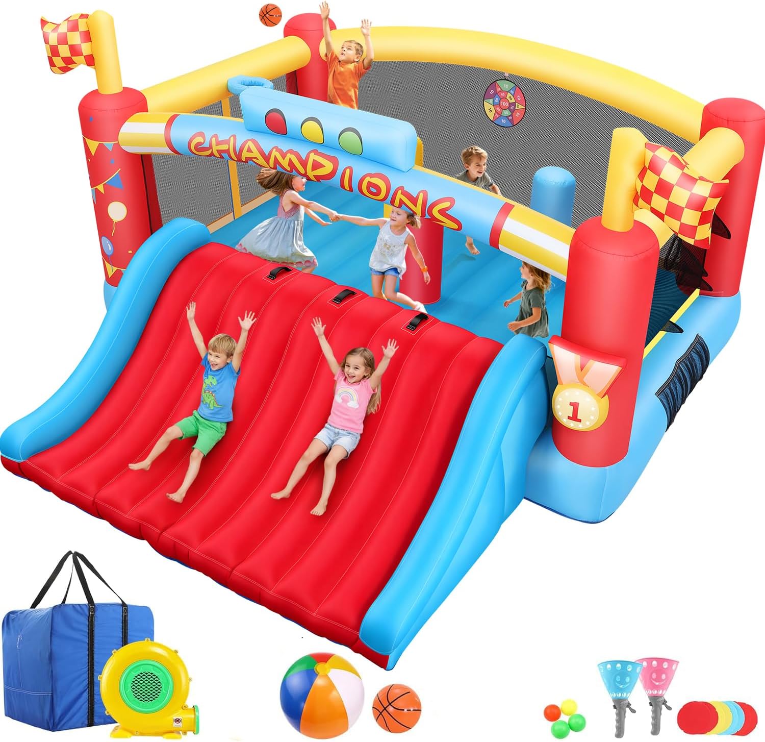 Kids Outdoor Basketball Hoop - Büyük Çocuklar İçin Büyük Şişme Oyun
