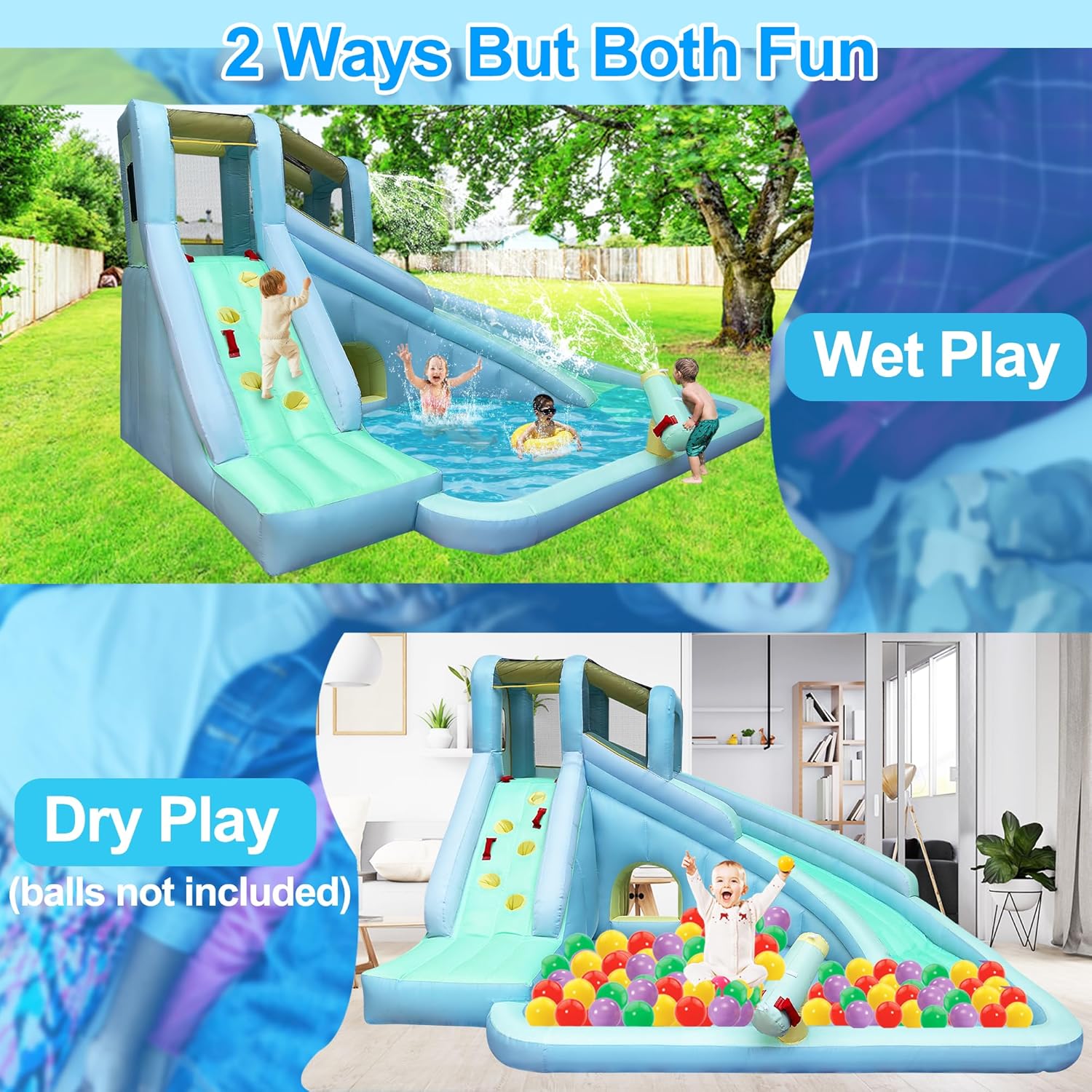 6'sı 1 Arada Şişme Çocuk Oyun  - Kids Outdoor Inflatable Water Slide incelemesi ve fiyatı