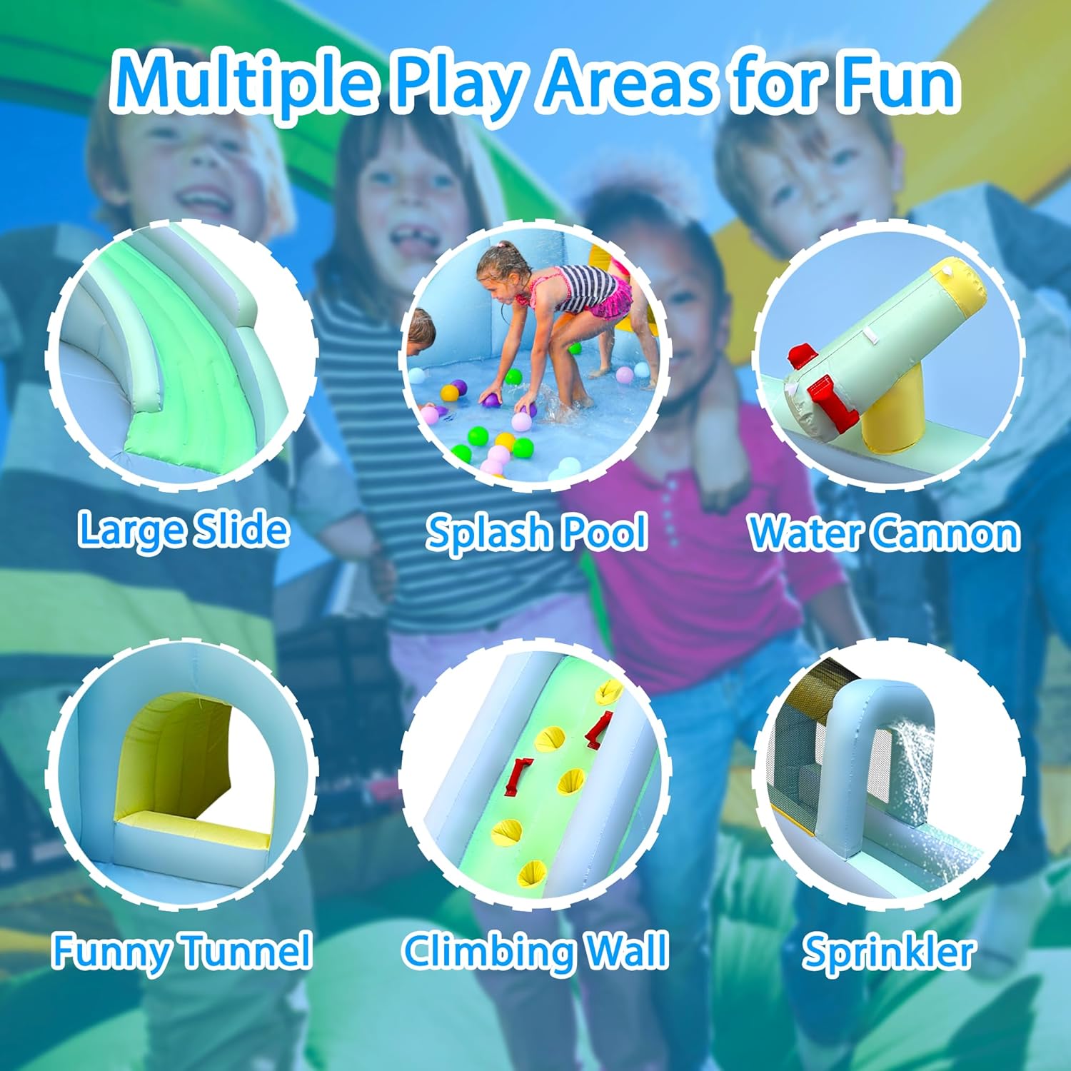 6'sı 1 Arada Şişme Çocuk Oyun  - Kids Outdoor Inflatable Water Slide incelemesi ve fiyatı