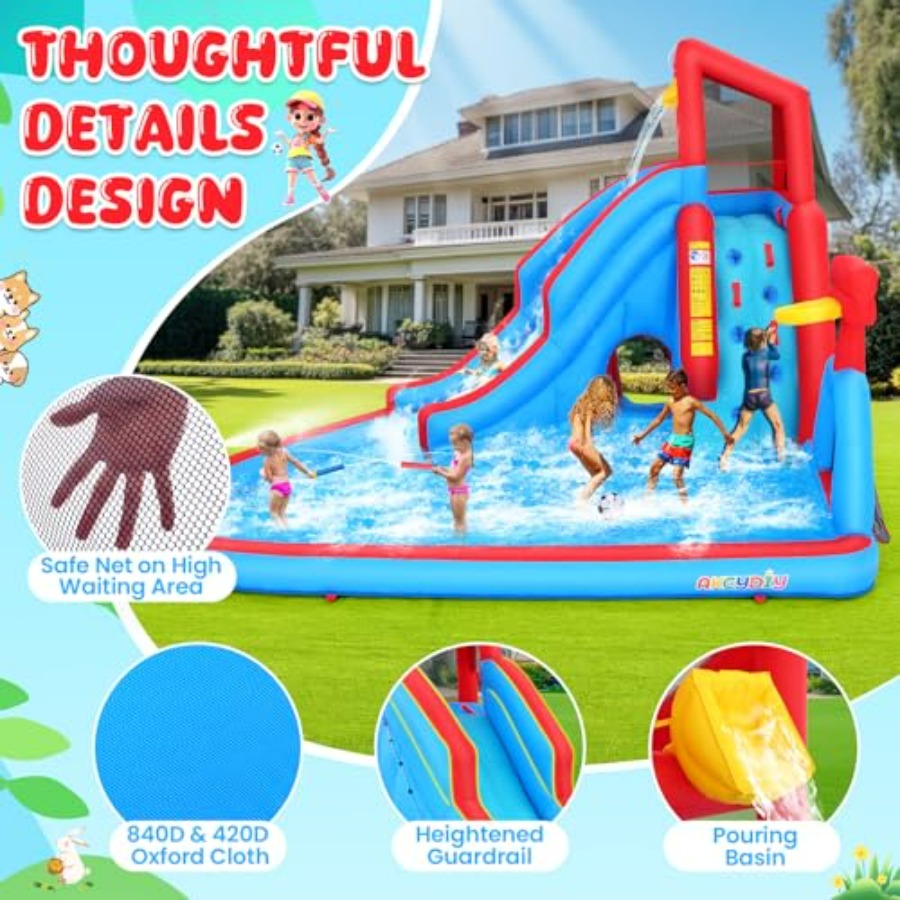 Çocuklar için arka bahçe açık  - Kids Outdoor Inflatable Water Slide incelemesi ve fiyatı