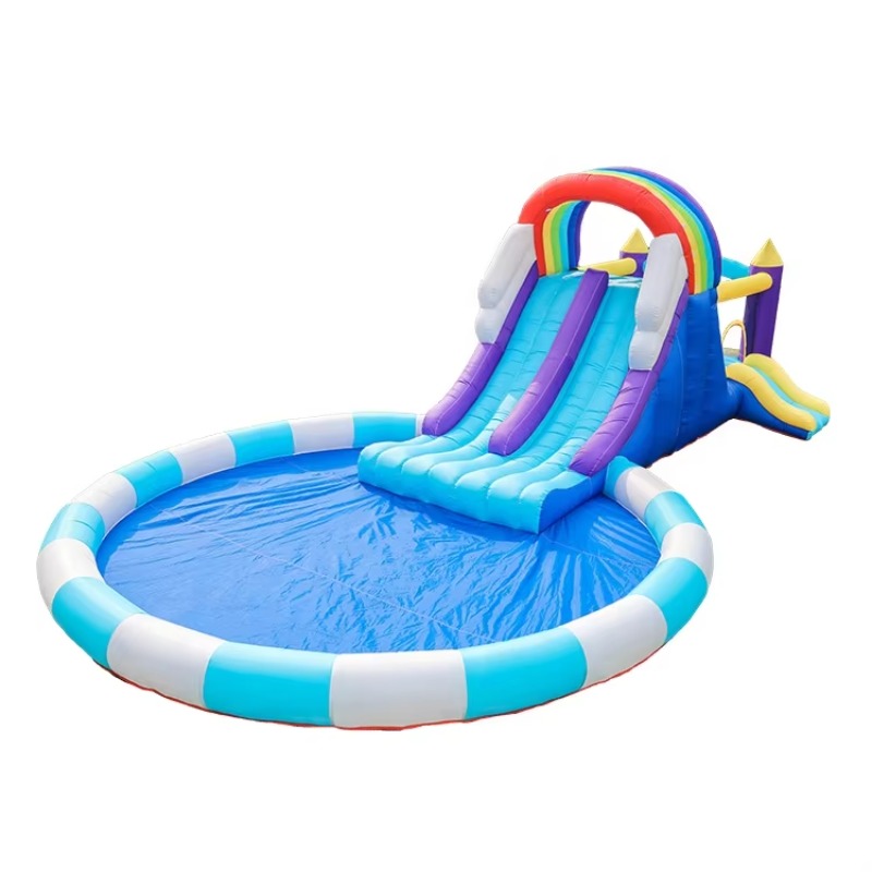 Dev Gökkuşağı Şişme Su Kaydıra - Kids Outdoor Inflatable Water Slide incelemesi ve fiyatı