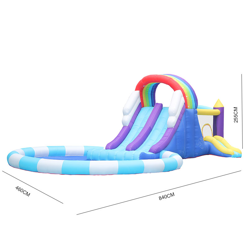 Dev Gökkuşağı Şişme Su Kaydıra - Kids Outdoor Inflatable Water Slide incelemesi ve fiyatı