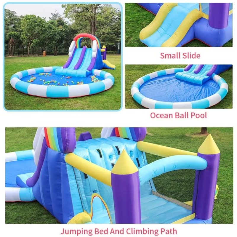 Dev Gökkuşağı Şişme Su Kaydıra - Kids Outdoor Inflatable Water Slide incelemesi ve fiyatı