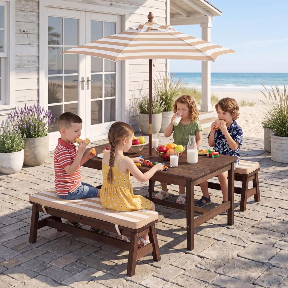Çocuk Piknik Masası, Büyük 42“ - Kids Outdoor Umbrella incelemesi ve fiyatı