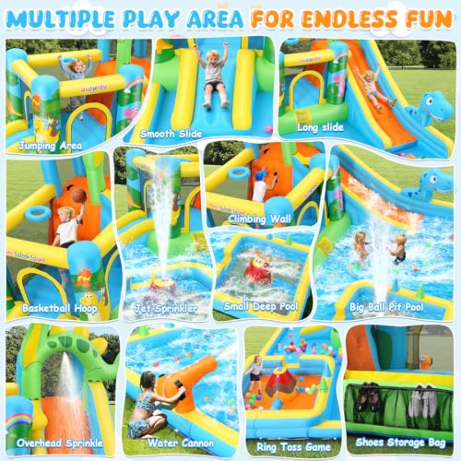 Açık hava arka bahçe şişme su  - Kids Outdoor Inflatable Water Slide incelemesi ve fiyatı