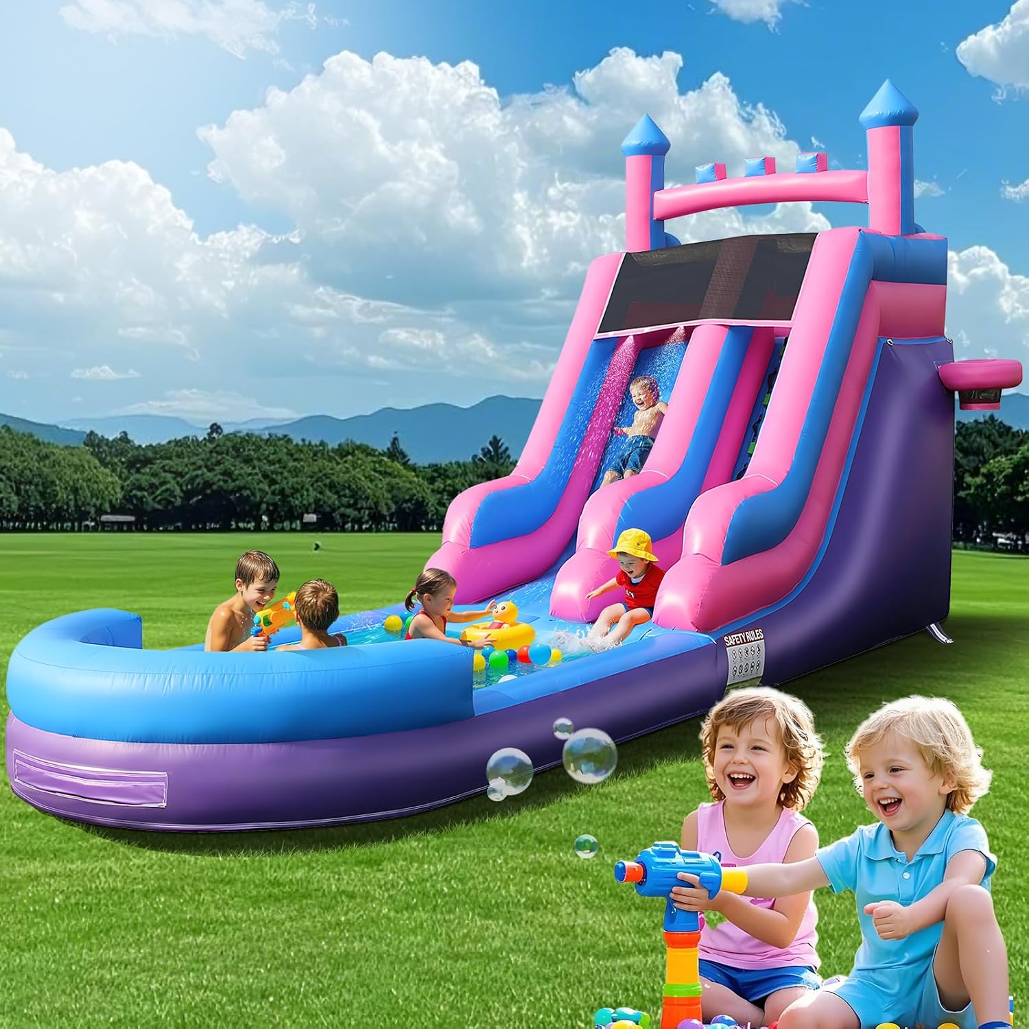 26,2 FT Ağır Hizmet Tipi Şişme - Kids Outdoor Inflatable Water Slide incelemesi ve fiyatı