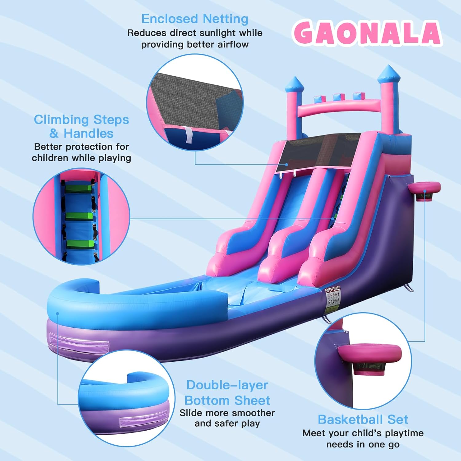 26,2 FT Ağır Hizmet Tipi Şişme - Kids Outdoor Inflatable Water Slide incelemesi ve fiyatı