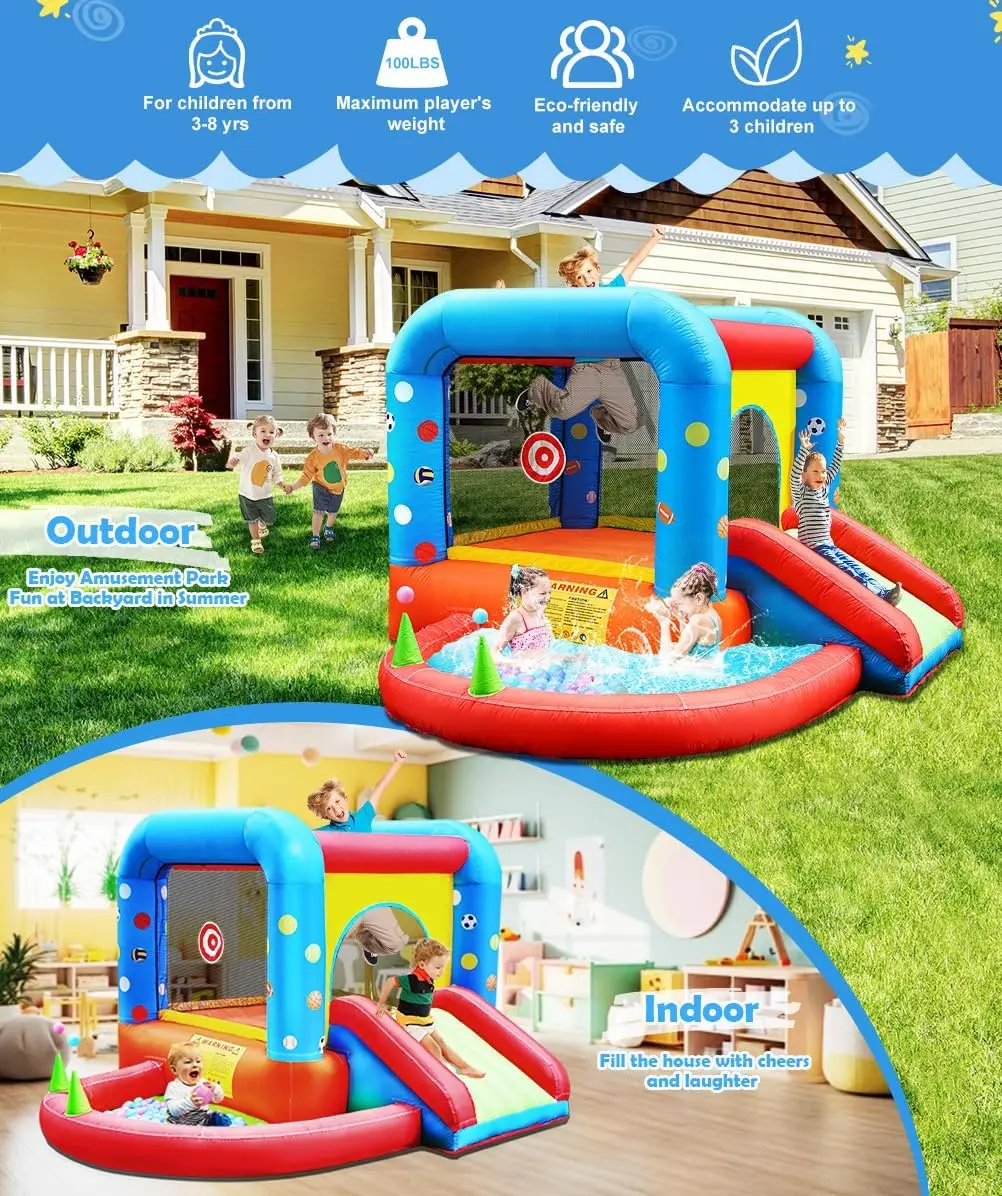 Step4Fun Şişme Oyun Evi, Çocuk - Kids Outdoor Inflatable Water Slide incelemesi ve fiyatı