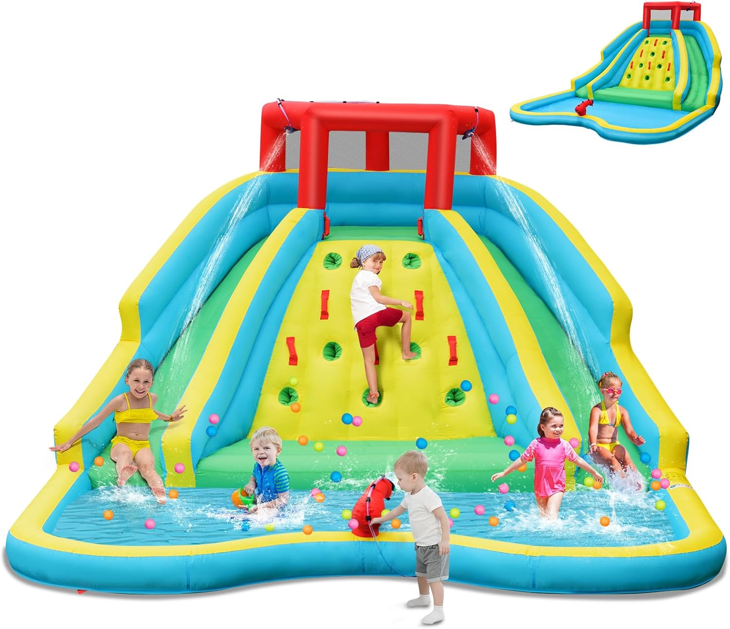 Çocuklar için Dev Şişme Su Kay - Kids Outdoor Inflatable Water Slide incelemesi ve fiyatı