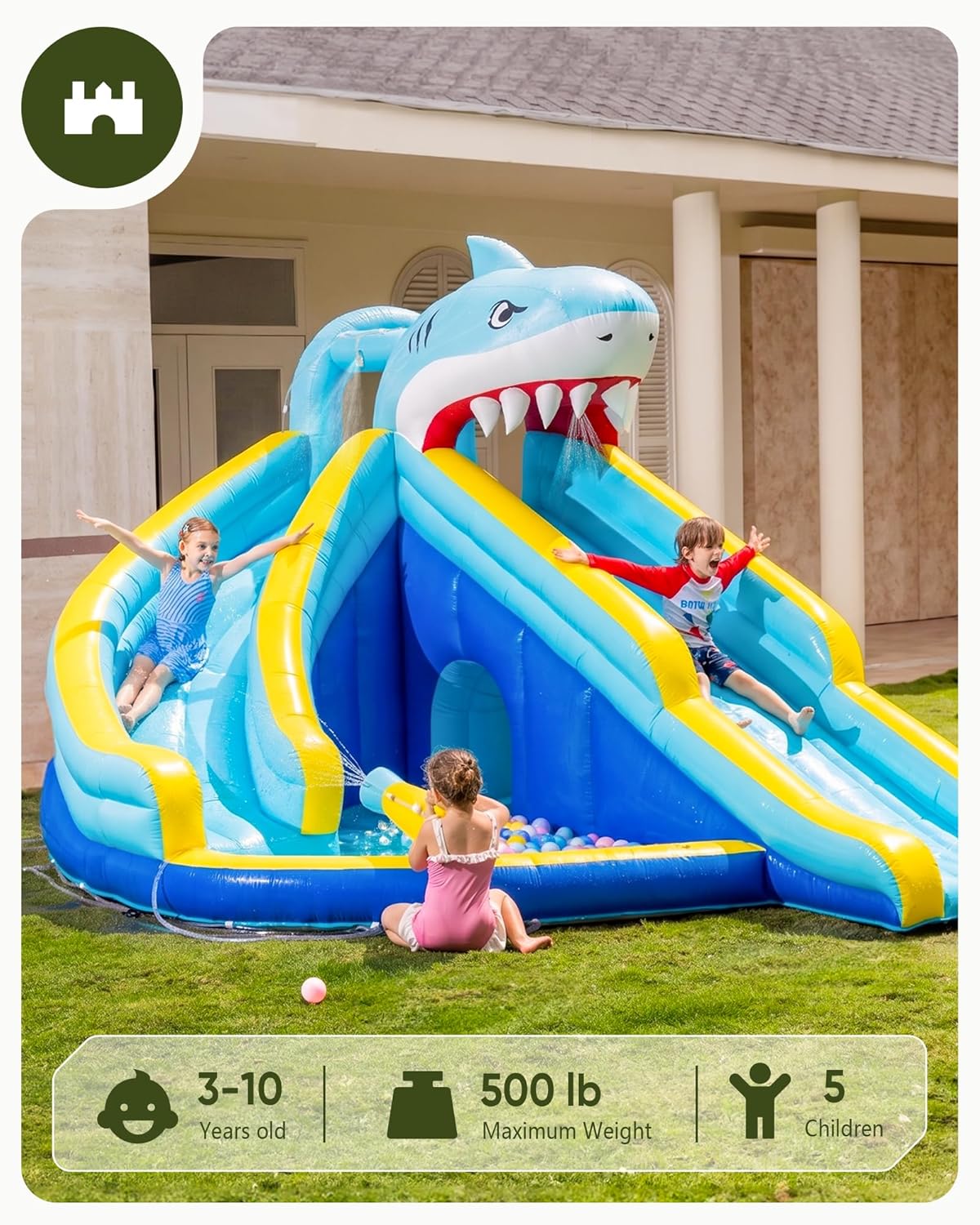 3-10 Yaş Arası Çocuklar İçin H - Kids Outdoor Inflatable Water Slide incelemesi ve fiyatı