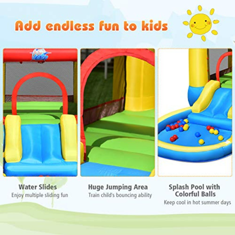 3-5 yaş arası çocuklar için şi - Kids Outdoor Inflatable Water Slide incelemesi ve fiyatı