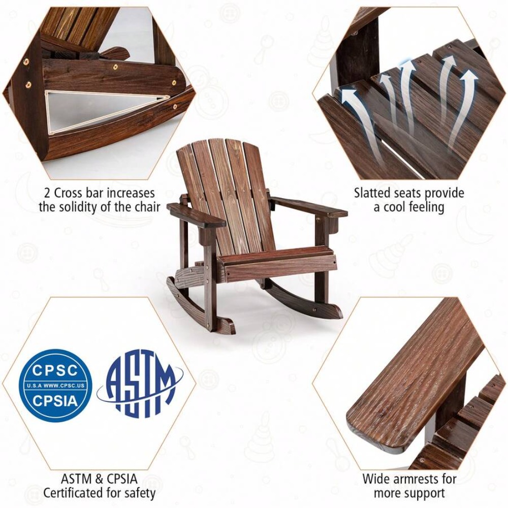 Dış Mekan Ahşap Çocuk Adironda - Kids Outdoor Adirondack Chair incelemesi ve fiyatı