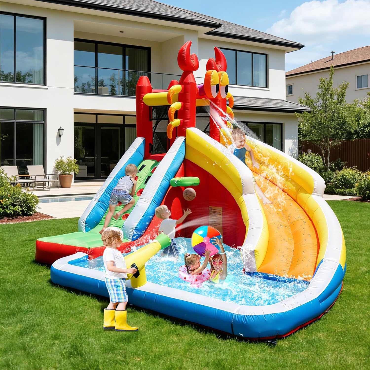 Çocuklar için Su Kaydıraklı Bü - Kids Outdoor Inflatable Water Slide incelemesi ve fiyatı