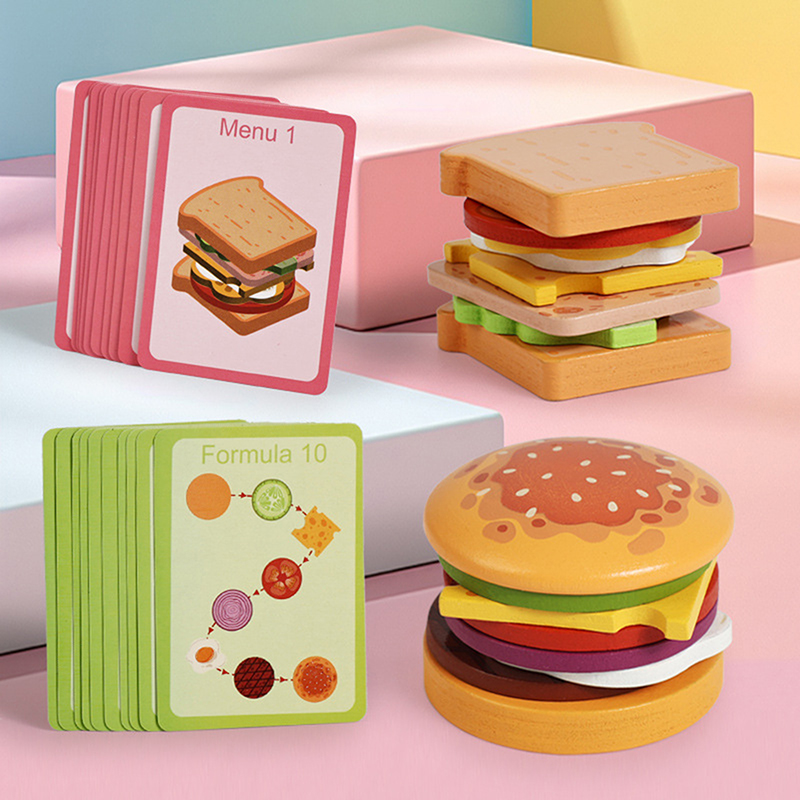 Yeni Ahşap Hamburg Sandviç İst - Kids Outdoor Kitchen Accessories incelemesi ve fiyatı