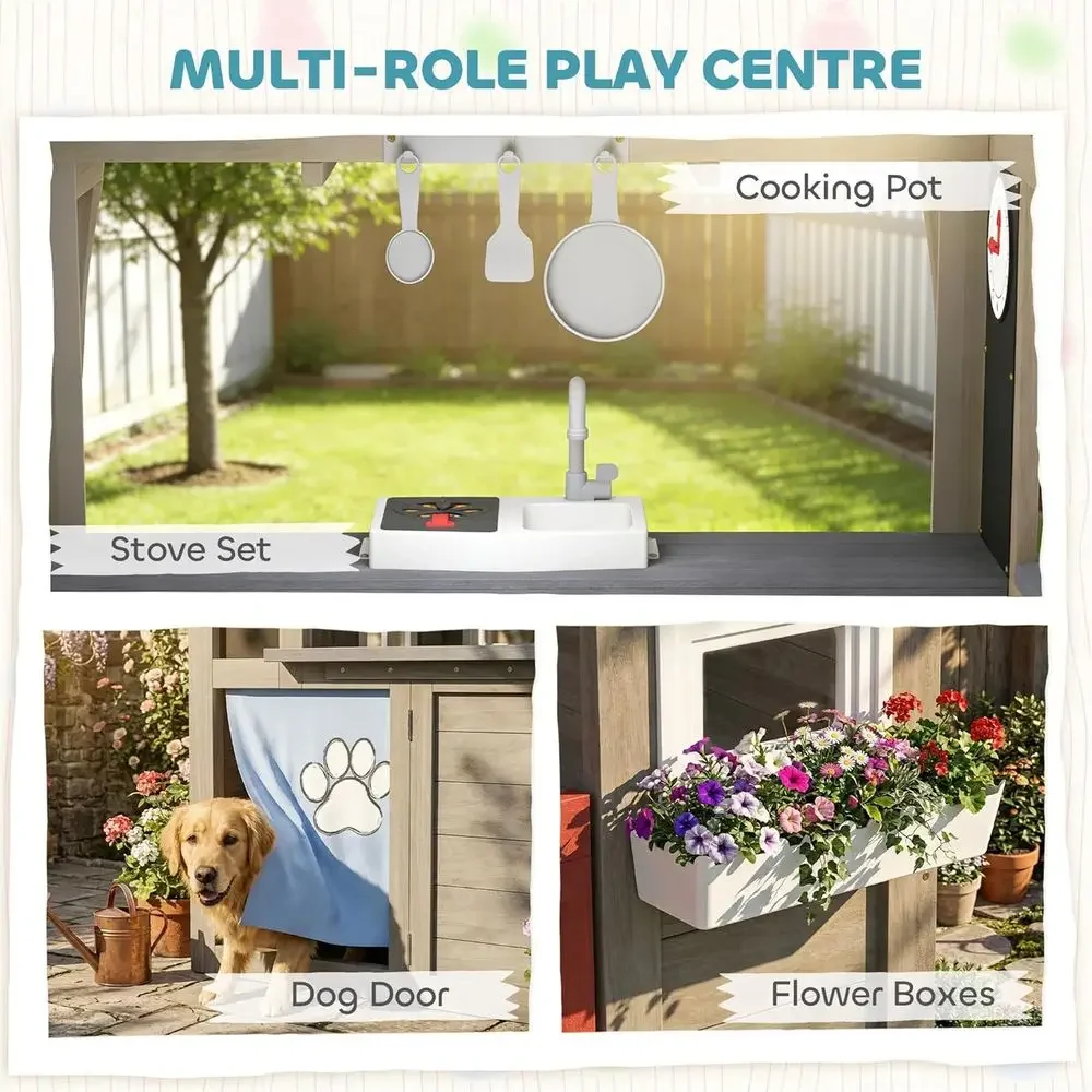 Qaba Açık Hava Oyun Evi, Köpek - Qaba Kids Outdoor Playhouse incelemesi ve fiyatı